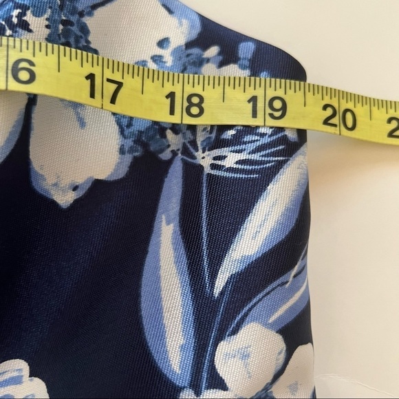 B. Darlin Spaghetti Strap Lace Bra-Back Floral Print Satin Fit-and-Flare Dress - Picture 8 of 10